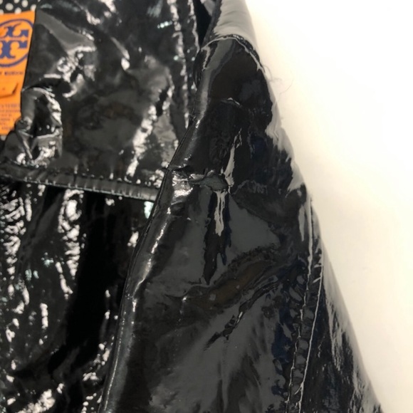 Tory Burch Black Vinyl/Patent Leather ZipUp Jacket - Picture 4 of 5